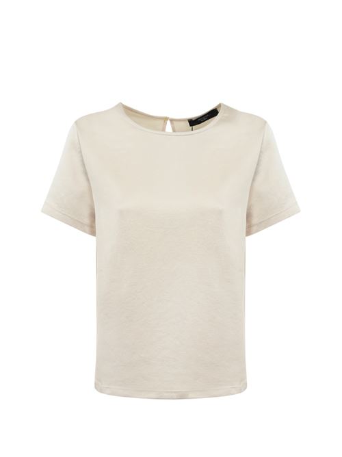 T-shirt Amburgo in raso e jersey Avorio WEEKEND MAX MARA | 2515941051600002